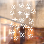 Eenvoudige witte sneeuwvlokken venster Cling Raamsticker (Vel 2)