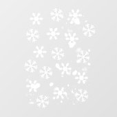 Eenvoudige witte sneeuwvlokken venster Cling Raamsticker (Vel)