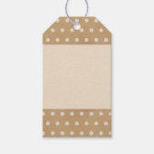 Eenvoudige witte Stippen op Faux Rustic Brown Kraf Cadeaulabel (Voorkant)