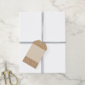 Eenvoudige witte Stippen op Faux Rustic Brown Kraf Cadeaulabel (Met Touw)