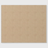 Eenvoudige witte Stippen op Faux Rustic Brown Kraf Cadeaupapier (Vlak)