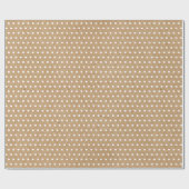 Eenvoudige witte Stippen op Faux Rustic Brown Kraf Cadeaupapier (Vlak)