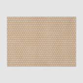 Eenvoudige witte Stippen op Faux Rustic Brown Kraf Tissuepapier (Voorkant)