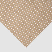 Eenvoudige witte Stippen op Faux Rustic Brown Kraf Tissuepapier (Detail)
