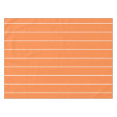 Eenvoudige witte strepen op Oranje achtergrond Tafelkleed (Voorkant (Horizontaal))