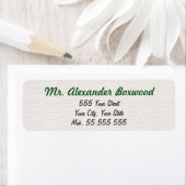 Eenvoudige Witte Structuur Groene Naam Etiket (Insitu)