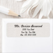 Eenvoudige Witte Structuur Zwarte Naam Etiket (Insitu)