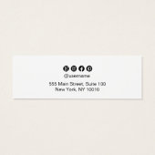 Eenvoudige witte stud earring display mini visitekaartjes (Achterkant)