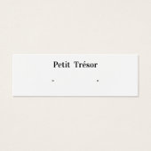 Eenvoudige witte stud earring display mini visitekaartjes (Voorkant)