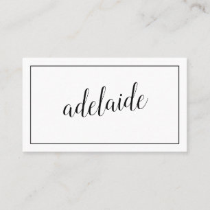 Eenvoudige, witte, stylist script signatuur visitekaartje