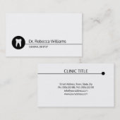 Eenvoudige Witte Tand Tandheelkundige Verzorging T Visitekaartje (Voorkant / Achterkant)