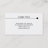 Eenvoudige Witte Tand Tandheelkundige Verzorging T Visitekaartje (Achterkant)