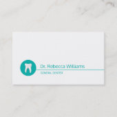 Eenvoudige Witte Tand Tandheelkundige Zorg Tandart Visitekaartje (Voorkant)