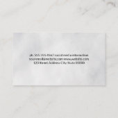 Eenvoudige witte textuur visitekaartje (Achterkant)