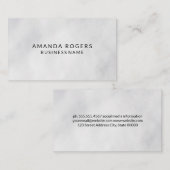 Eenvoudige witte textuur visitekaartje (Voorkant / Achterkant)