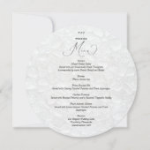 Eenvoudige witte trouwmenu kaart (Voorkant)