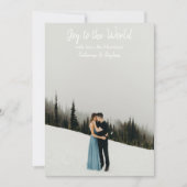 Eenvoudige witte typografie Moderne Kerst Kaart (Voorkant)