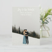 Eenvoudige witte typografie Moderne Kerst Kaart (Staand voorkant)