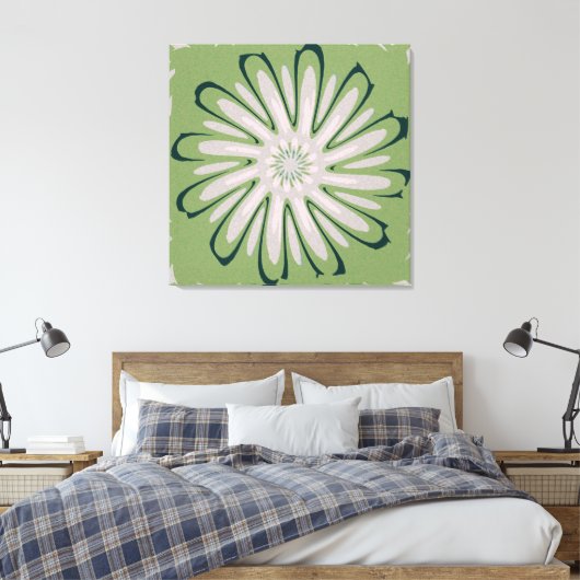 Eenvoudige witte ventilator canvas afdruk (Insitu (Slaapkamer))