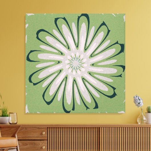 Eenvoudige witte ventilator canvas afdruk (Insitu (Woonkamer))