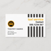 Eenvoudige witte verticale routekaart Taxi vervoer Visitekaartje (Achterkant)