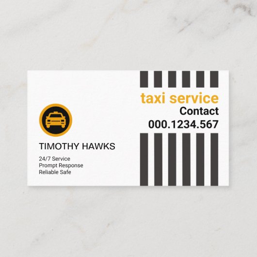 Eenvoudige witte verticale routekaart Taxi vervoer Visitekaartje (Achterkant)