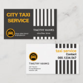 Eenvoudige witte verticale routekaart Taxi vervoer Visitekaartje (Voorkant / Achterkant)