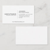 Eenvoudige, witte,  visitekaartje (Voorkant / Achterkant)