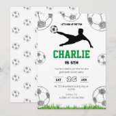 Eenvoudige Witte Voetbal Verjaardag uitnodiging (Voorkant / Achterkant)