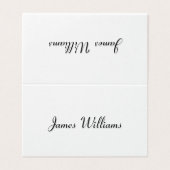 Eenvoudige Witte Vouwbare Plaatskaartjes Kaart (Buitenkant ongevouwen)