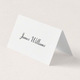 Eenvoudige Witte Vouwbare Plaatskaartjes Kaart