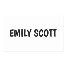 Eenvoudige Witte Waterdichte Naam