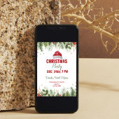 Eenvoudige witte Waterverf Bloemen Kerstfeest Kaart