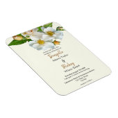 Eenvoudige witte wilde Rozen op het moderne huweli Magneet (Rechterzijde)