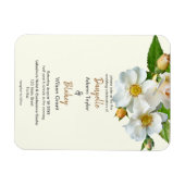 Eenvoudige witte wilde Rozen op het moderne huweli Magneet (Horizontaal)