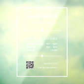 Eenvoudige Witte Zakelijke Kantoor QR Code Kantoor Raamsticker (Vel 3)