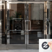 Eenvoudige Witte Zakelijke Kantoor QR Code Opening Raamsticker (Kantoordeur)