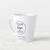 Eenvoudige witte zakelijke Logo Latte Mok (Linkerhoek)