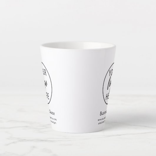 Eenvoudige witte zakelijke Logo Latte Mok (Voorkant)