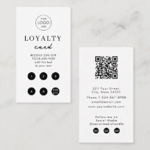 Eenvoudige Witte Zakelijke Logo QR Code Loyaliteit