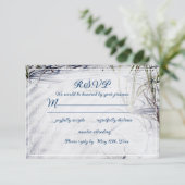 Eenvoudige witte zand strand bruiloft RSVP kaartje (Staand voorkant)