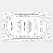 Eenvoudige witte zelfgemaakte bakkerij huisje wet rechthoekige sticker (Voorkant)