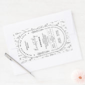 Eenvoudige witte zelfgemaakte bakkerij huisje wet rechthoekige sticker (Envelop)