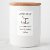 Eenvoudige witte zelfgemaakte koekjes voedselcontainer etiket (Voorkant)