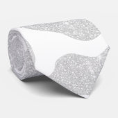 Eenvoudige, witte, zilver grote Koe spots — dierli Stropdas (Opgerold)