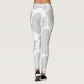 Eenvoudige witte zilveren grote Koe vlekken Leggings (Achterkant)