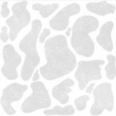 Eenvoudige witte zilveren grote Koe vlekken Sticker (Voorkant)