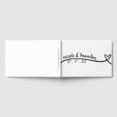 Eenvoudige Witte & Zwarte Hart Bruiloft Gastenboek (Volledig)