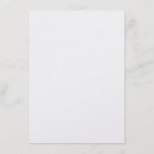 Eenvoudige witte zwarte huwelijksuitnodiging inlay kaart (Achterkant)