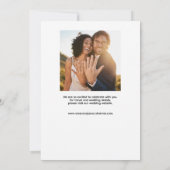 Eenvoudige witte zwarte we doen foto save the date (Achterkant)